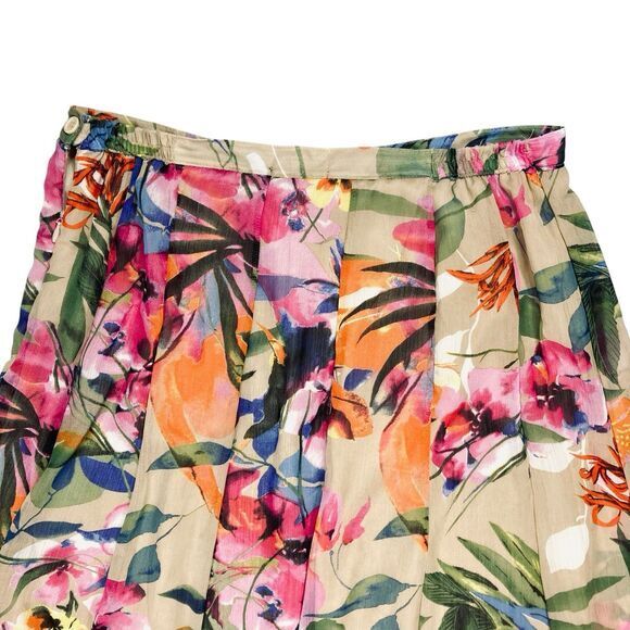 Elementz Midi Skirt Womens L Colorful Floral Flowy Bohemian Costal Core Beachy - Picture 5 of 12
